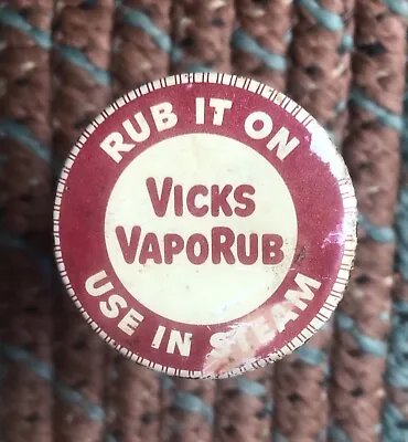 Vintage Vicks VapoRub Rub Glass Bottle No Label - Has Some Product Inside • $17.99