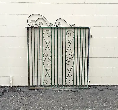 Beautiful Victorian Antique Cast Forged Iron Metal Gate Measures 4’7” Tall • $662.99