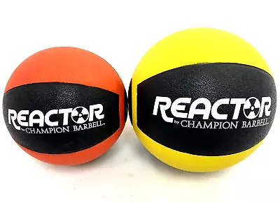 Set 2 Champion Barbell Reactor Rubber Medicine Balls Orange 4.4 Lbs & 6.6 Lbs • $59.99