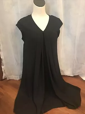 Simply Vera Vera Wang Woman’s Small Black Lined Casual Dress Cap Sleeve Roomy • $18