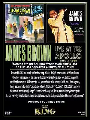 James Brown Live At The Apollo 13  X 19  Reproduction Concert Poster • $19.95