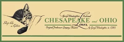 Chesapeake & OhiO Chessie Railroad Marquee NEW Metal Sign 6 X18   Free Shipping • $21.88