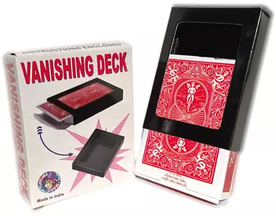 VANISHING RED BICYCLE DECK BLACK CASE Box Playing Cards Magic Trick Vanish Easy • $10.39