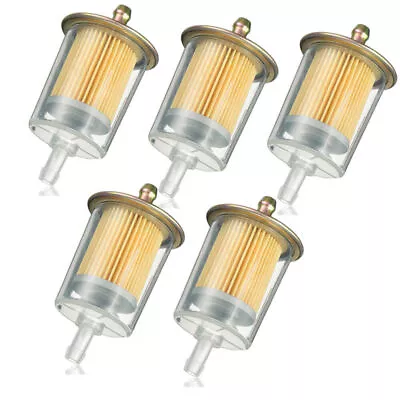 5 Packs 3/8  Fuel Filters Industrial Universal Motorcycle Inline Gas Fuel Line • $10.79