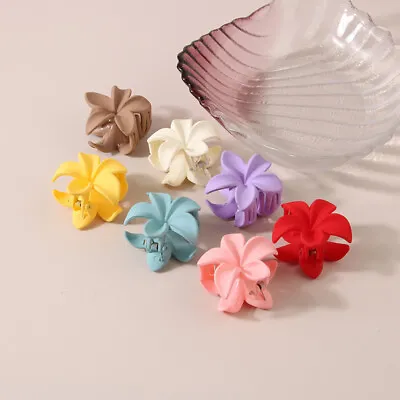 Solid Color Matte Lily Hair Claw Women Summer Ponytail Clip Egg Flower Hairpin • £2.46