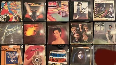 Vintage Vinyl Lot Of 14 Rock And Roll Albums Records Kiss ZZ Top Ratt Squire • $50