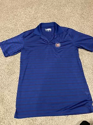 Chicago Cubs Polo Shirt True Fan Vintage Mens Size M Medium Blue Embroidered • $16