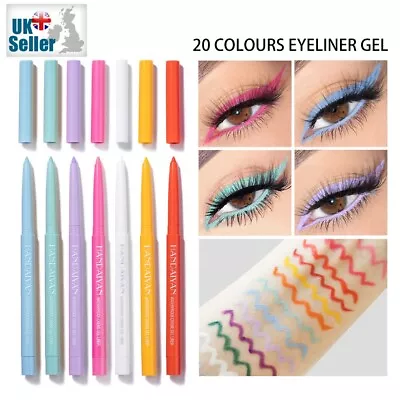 20 Colour Matte Eyeliner Gel Pencil Waterproof Eye Liner Pen Cream Makeup Pen • £2.50