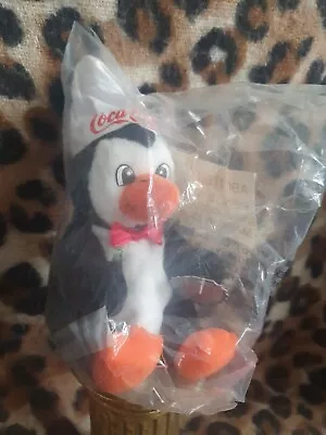 COCA COLA PENGUIN WITH COKE BOTTLE Rare USA Vintage Unopened Bag 1998 NEW • £14.99