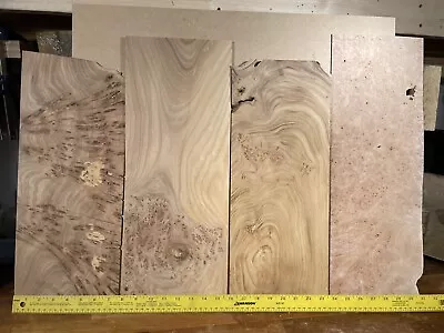 BURL ELM MAPLE Thin Wood Pack - Veneer Wood - Craft Hobby Art Wood Material • $29