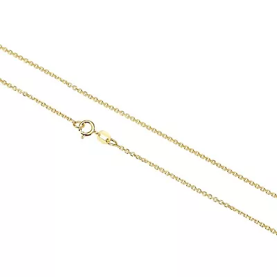 14K Real Solid Yellow Gold Diamond-Cut Thin Dainty Cable Chain Necklace 16 -20  • $96.04