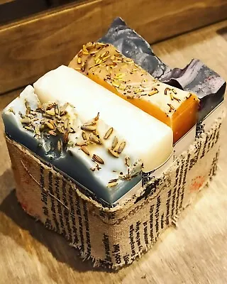 Handmade Soap Pack Of 4 X100g Soap Gift Set Mother Wife Friend Gift Box Natural • £18.50