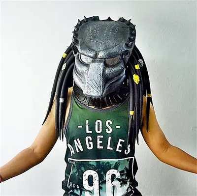 Alien Predator Full Face Mask Latex Helmet Halloween Party Cosplay Costume Props • $42.56