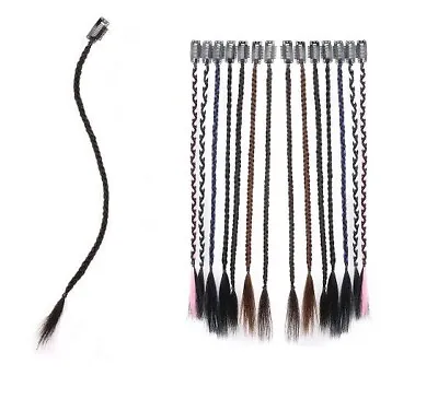 1pc Long Boxing Braid Synthetic Hair Extension Hairpiece Dreadlock Clip In 18in • £1.19