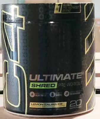 CELLUCOR C4 Ultimate Shred Lemon Italian Ice Pre-Workout 20 Servings • $24.89