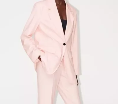 Zara Oversized One-button Blazer XS Blush Pink • $34