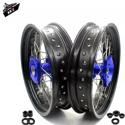 KKE 17 Inch CUSH Drive Supermoto Motard Wheels Rims For SUZUKI DR650SE 1996-2022 • $759