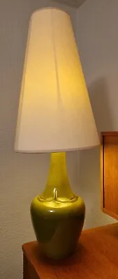 Stylish Original Mid-Century 1960's Retro Vintage Green Ceramic Table Lamp • $186.68