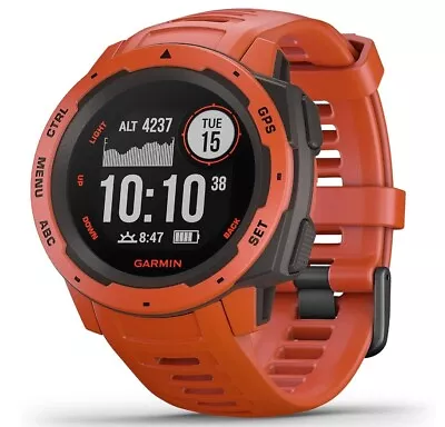 Garmin Instinct GPS Rugged Sports Smart Watch - Flame Red • $96