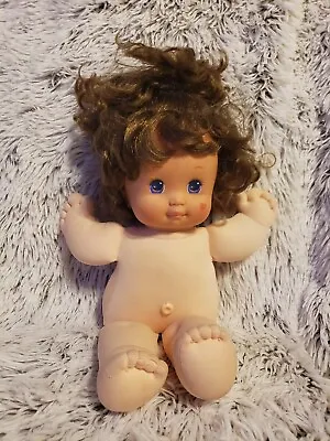 Vintage 1989 Mattel Magic Nursery Baby Doll Brown Hair-SO CUTE!!! • $6.99