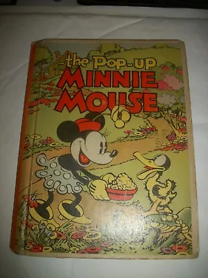  Walt Disney 1933 Vintage Hardcover Book THE MINNIE MOUSE POP UP  • $129.99