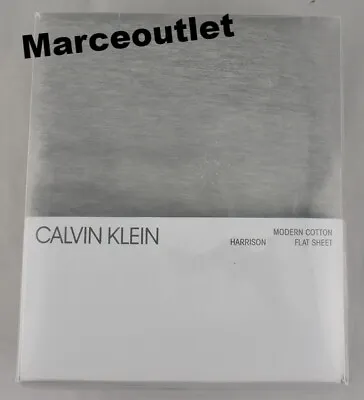 $8.99 • Buy Calvin Klein Home Modern Cotton Harrison KING Flat Sheet Grey