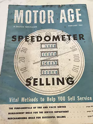 Motor Age Magazine February 1961 Speedometor Selling • $15.99