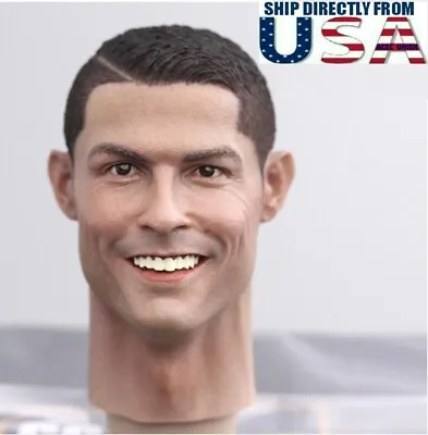 1/6 Scale Soccer Player C Ronaldo Head Sculpt For 12  Hot Toys Male Figure USA • $31.27