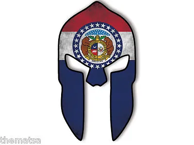 Molon Labe Spartan Helmet Missouri Flag 5  Sticker Decal Made In Usa • $16.99