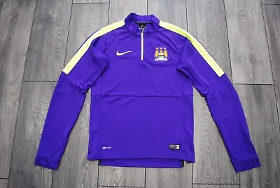 Manchester City Training Shirt Squad Longsleeve 2014-2015 Purple/neon Mens Small • $44.99