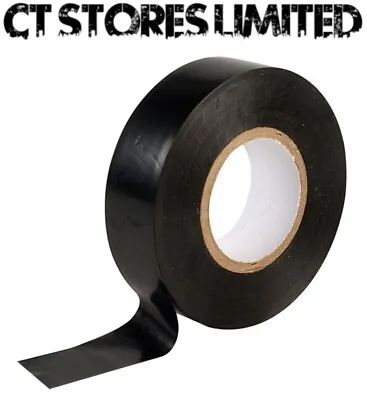 New Black High Quality PVC Insulation Electrical Tape Wiring Electrician Diy • £3.74