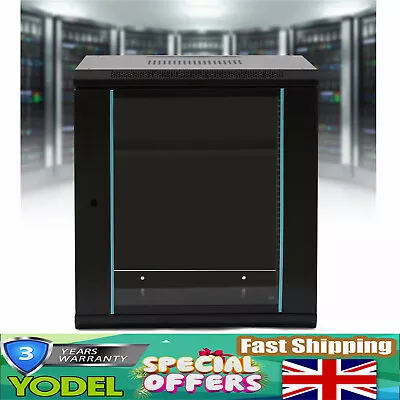 650 X 600 X450mm Black 12U Server Rack Data Network Cabinet For 19-inch Devices • £106.40