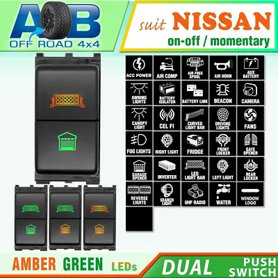 DUAL Push Switch ON-OFF MOMENTARY For Nissan Navara D40 Pathfinder R51 • $42