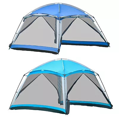 8 Person Camping Tent Screen House Room With Carry Bag And 4 Mesh Walls • $80.18