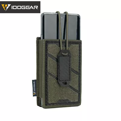 IDOGEAR TGS Tactical Phone Pouch 5.56 Mag Pouch Universal MOLLE Phone Case Camo • $15.21