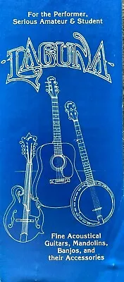 $13 • Buy Original Laguna Guitar Banjo Mandolin Tri-Fold Catalog / Brochure