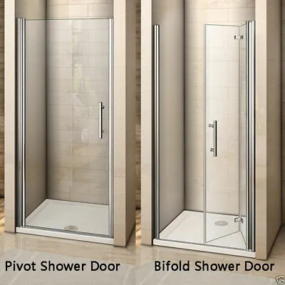 Frameless Pivot/Bifold Shower Enclosure Door Glass Screen Panel 700 800 900 1000 • £105