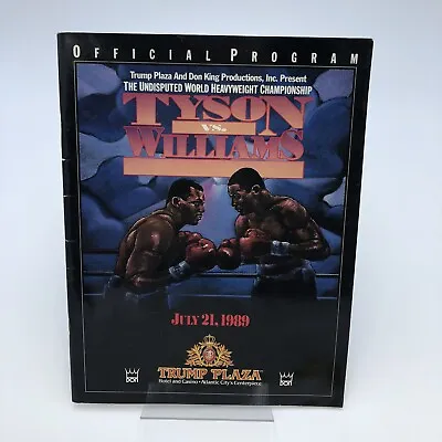 1989 Mike Tyson Vs Carl Williams World Heavyweight Championship Program • $40