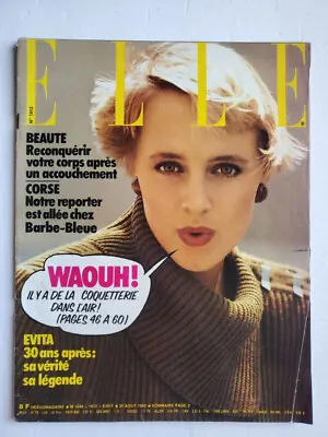 1982 French ELLE Magazine Nastassja Kinski Giorgio Armani Eva Peron A Elgort • $19.99