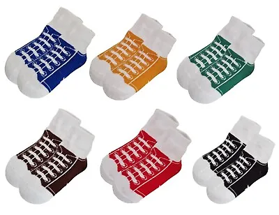 Baby Boys Non-slip Socks 6 Pack Ankle Stars Sneaker Kids Toddlers 1 2 3 Years • £7.49