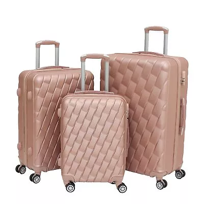 Hard Shell Suitcase 4 Wheel Travel PC+ABS Cabin Luggage Trolley Lightweight Case • £114.99