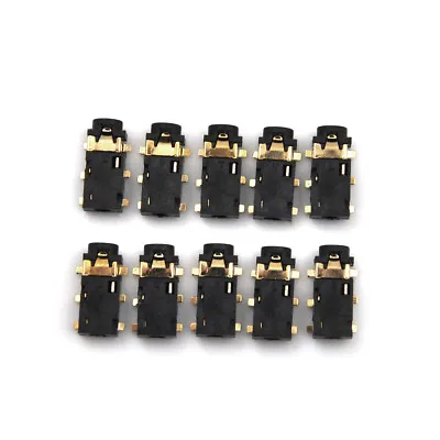$7.22 • Buy 10Pcs 2.5mm Audio Connector Female 6 Pin SMT SMD Stereo Headphone Jack PJ24A Ch