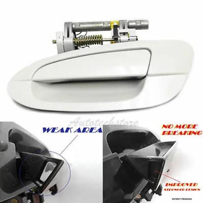 Rear Left Outside Door Handle For 02 03-06 Nissan Altima QX3 Satin White B3951 • $19.32