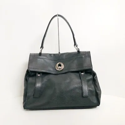 Auth YvesSaintLaurent Rivegauche (YSL) Muse Two 229680 Black Leather - Handbag • $187