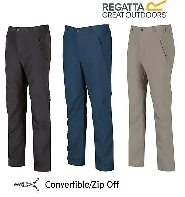 Regatta Mens Leesville Convertible Zip Off Trousers Shorts Lightweight Walking • £29.99