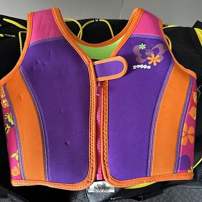 Zoggs Swim Vest Kids Age 2-3 Years 15-18kgs Pink Purple Used A Couple Of Times • £4.99