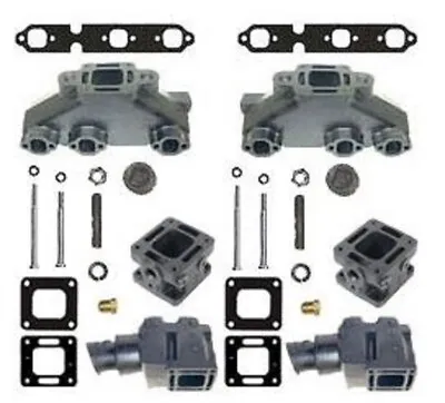 Manifold Riser Elbow Exhaust Kit For Mercruiser 4.3 4.3L  4  Risers  3  Spacer • $875