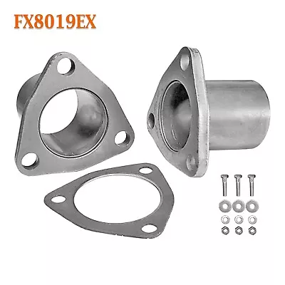 FX8019EX 2 1/4  ID Universal QuickFix Exhaust Triangle Flange Repair Pipe Kit • $43.45