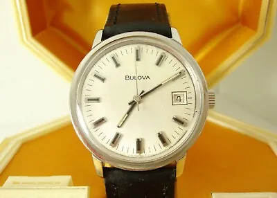 Vintage Bulova 'Sea King' Men's Calendar Watch C1973 Serviced Display Box • $175