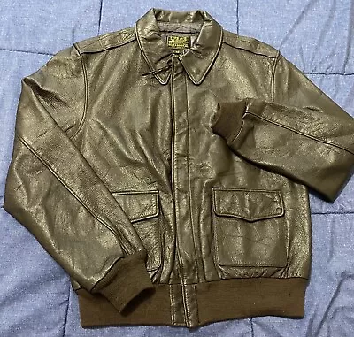 Vintage Willis & Geiger NY. Leather Military A-2 Flight Jacket Quality 42 🔥😎 • $149.99